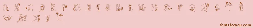 Eroticapsoutline Font – Brown Fonts on Pink Background