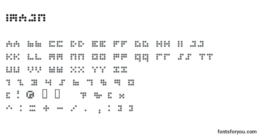 Czcionka Imajn – alfabet, cyfry, specjalne znaki