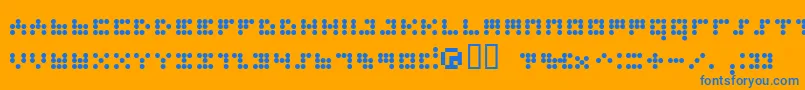 Imajn Font – Blue Fonts on Orange Background