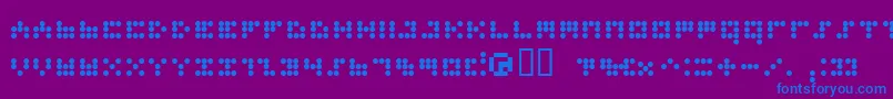 Imajn Font – Blue Fonts on Purple Background