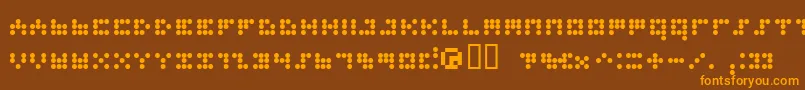 Imajn Font – Orange Fonts on Brown Background