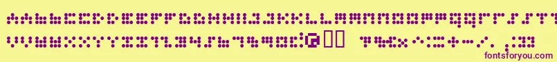 Imajn Font – Purple Fonts on Yellow Background