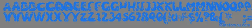 Wibbles Font – Blue Fonts on Gray Background