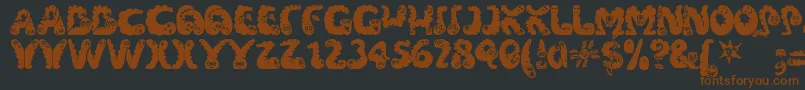 Wibbles Font – Brown Fonts on Black Background