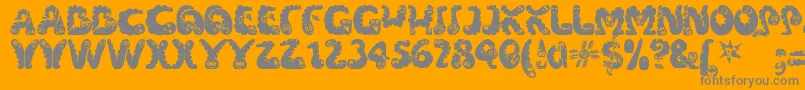 Wibbles Font – Gray Fonts on Orange Background