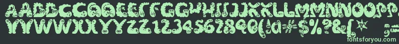 Wibbles Font – Green Fonts on Black Background