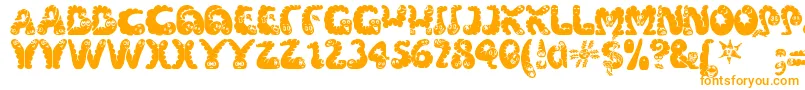 Wibbles Font – Orange Fonts on White Background