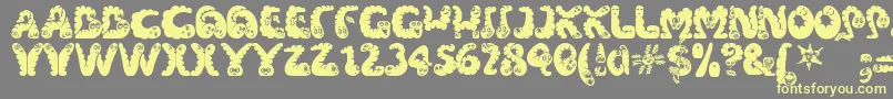 Wibbles Font – Yellow Fonts on Gray Background