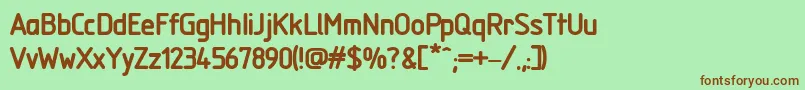 PfmecanormBold Font – Brown Fonts on Green Background