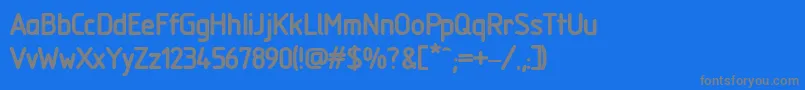 PfmecanormBold Font – Gray Fonts on Blue Background