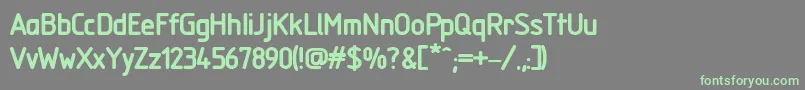 PfmecanormBold Font – Green Fonts on Gray Background
