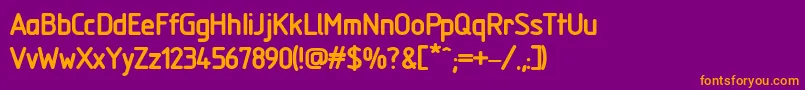 PfmecanormBold Font – Orange Fonts on Purple Background