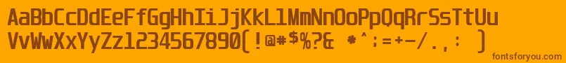 Шрифт UnispaceBold – коричневые шрифты на оранжевом фоне