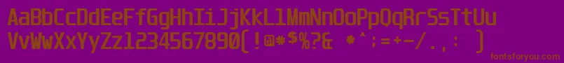 Czcionka UnispaceBold – brązowe czcionki na fioletowym tle