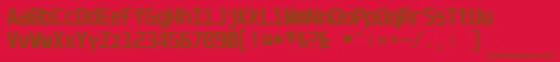 UnispaceBold Font – Brown Fonts on Red Background