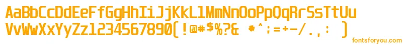 Шрифт UnispaceBold – оранжевые шрифты