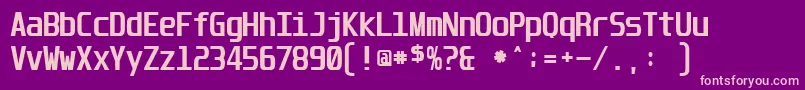 UnispaceBold Font – Pink Fonts on Purple Background