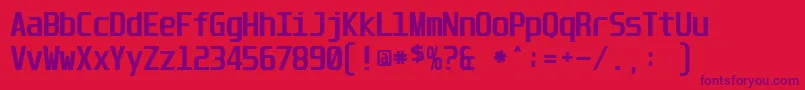 UnispaceBold Font – Purple Fonts on Red Background