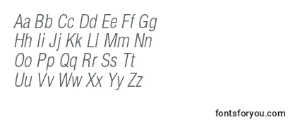 AglettericalightcondensedcItalic Font
