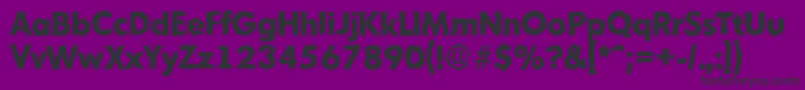 Czcionka MontrealrandomXboldRegular – czarne czcionki na fioletowym tle