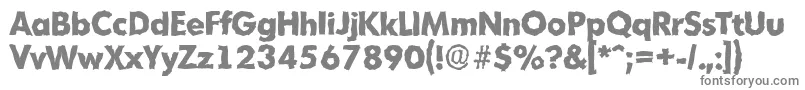 MontrealrandomXboldRegular Font – Gray Fonts on White Background