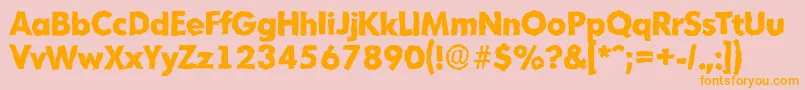 MontrealrandomXboldRegular Font – Orange Fonts on Pink Background