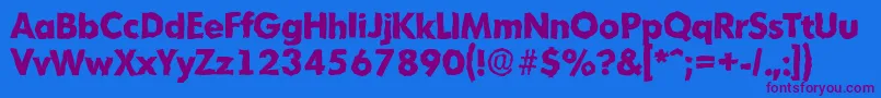 Police MontrealrandomXboldRegular – polices violettes sur fond bleu