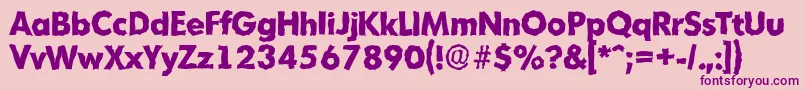 MontrealrandomXboldRegular Font – Purple Fonts on Pink Background