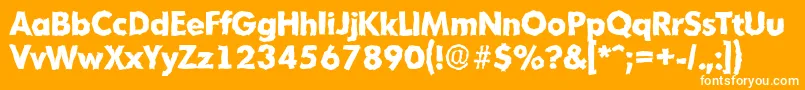 MontrealrandomXboldRegular Font – White Fonts on Orange Background