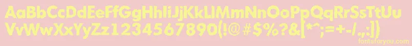 MontrealrandomXboldRegular Font – Yellow Fonts on Pink Background