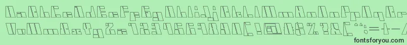 CyberHollow Font – Black Fonts on Green Background