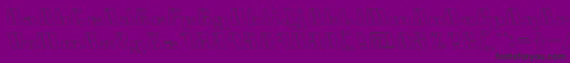 CyberHollow-Schriftart – Schwarze Schriften auf violettem Hintergrund