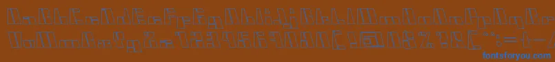 CyberHollow Font – Blue Fonts on Brown Background