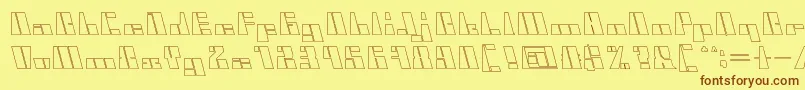 CyberHollow Font – Brown Fonts on Yellow Background