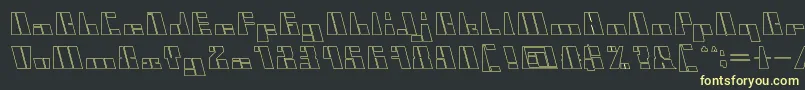 フォントCyberHollow – 黒い背景に黄色の文字