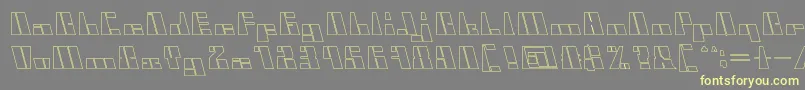CyberHollow Font – Yellow Fonts on Gray Background