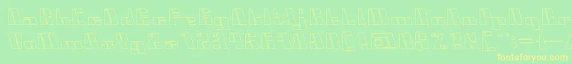 CyberHollow Font – Yellow Fonts on Green Background