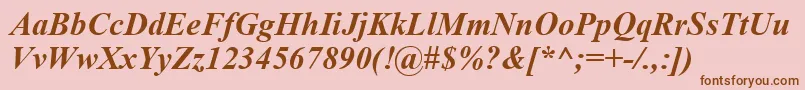 TimesNewRomanРџРѕР»СѓР¶РёСЂРЅС‹Р№РљСѓСЂСЃРёРІ Font – Brown Fonts on Pink Background