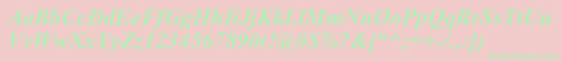 TimesNewRomanРџРѕР»СѓР¶РёСЂРЅС‹Р№РљСѓСЂСЃРёРІ Font – Green Fonts on Pink Background