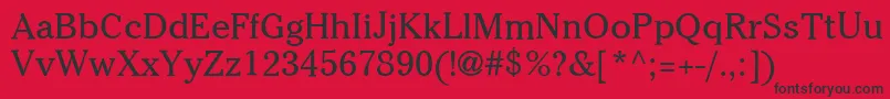 ItcCheltenhamLtBook Font – Black Fonts on Red Background