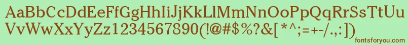 ItcCheltenhamLtBook Font – Brown Fonts on Green Background