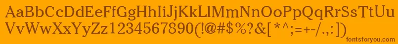ItcCheltenhamLtBook Font – Brown Fonts on Orange Background