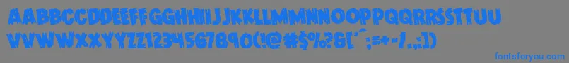 Doktermonstrorotate Font – Blue Fonts on Gray Background