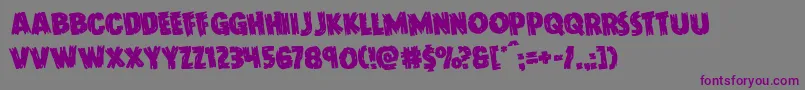 Doktermonstrorotate Font – Purple Fonts on Gray Background