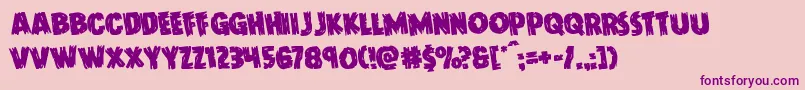Doktermonstrorotate Font – Purple Fonts on Pink Background
