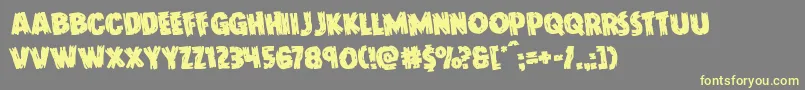 Doktermonstrorotate Font – Yellow Fonts on Gray Background