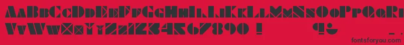 ObeseSquareKk Font – Black Fonts on Red Background