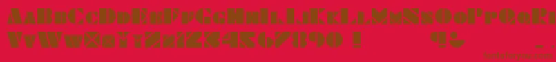 ObeseSquareKk Font – Brown Fonts on Red Background