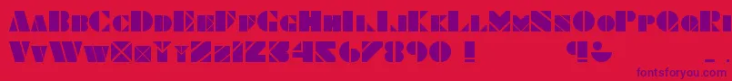 ObeseSquareKk Font – Purple Fonts on Red Background