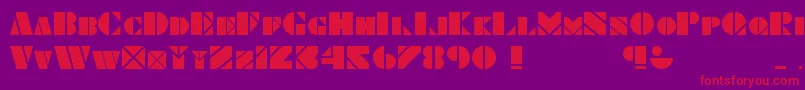 ObeseSquareKk Font – Red Fonts on Purple Background